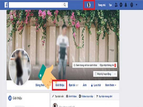 Nhấn vào ảnh đại diện của bạn để truy cập trang cá nhân