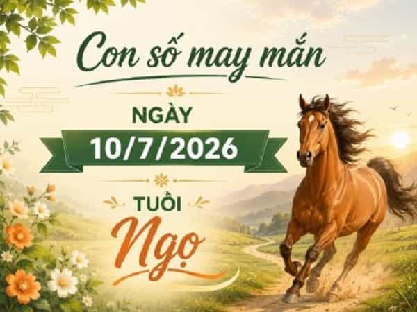 Con số may mắn ngày 10/7 tuổi Ngọ hôm nay chuẩn phong thủy